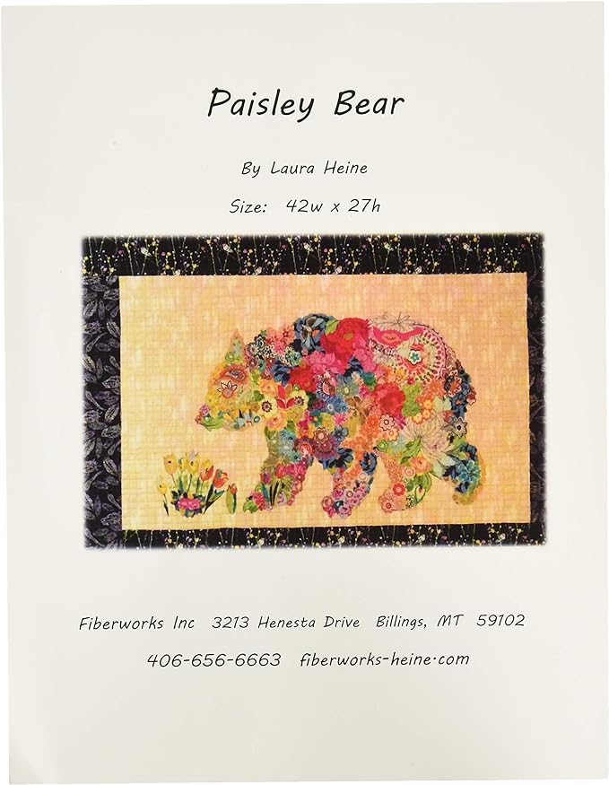 Paisley Bear Collage Printed Pattern