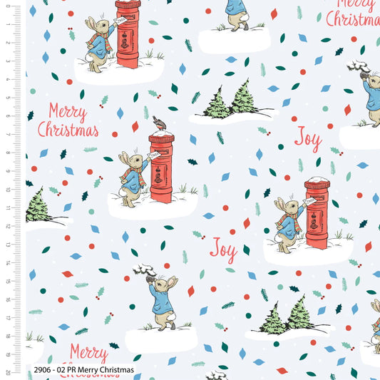 Merry Christmas Fabric - Peter Rabbit Most Wonderful Time of the