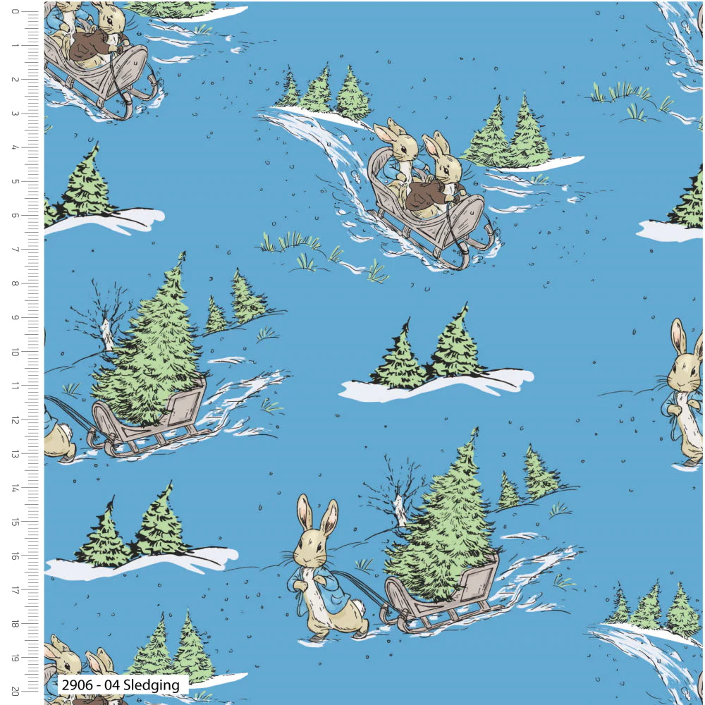 Merry Christmas Fabric - Peter Rabbit Presents