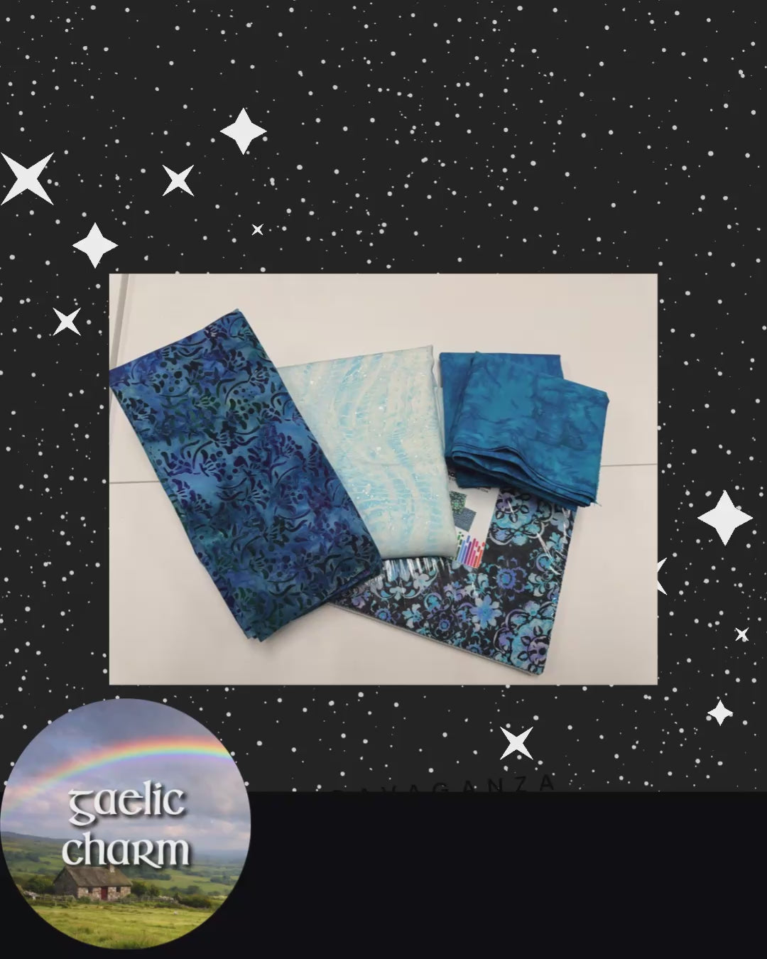 Gaelic Charm Midnight Floral Mystery Bundle