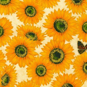 Shades of the Season Sunflower Fabric by the Yard