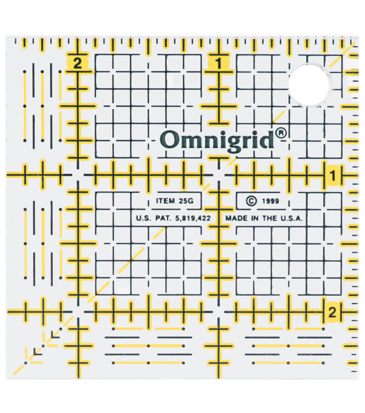 Omnigrid Square Grid Ruler, 2-1/2" x 2-1/2"