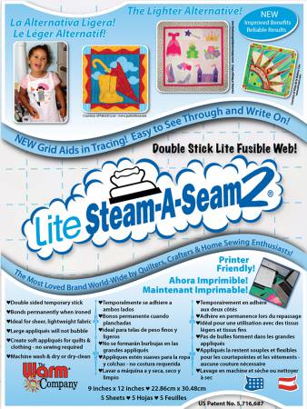 Steam A Seam 2 Lite 9in x 12in 5ct