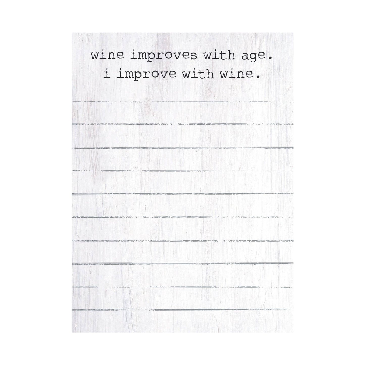 I Improve With Wine Mini Notepad