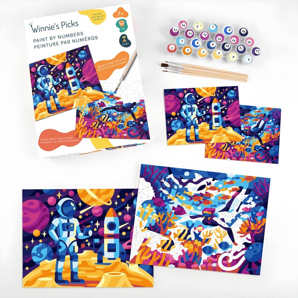 Astronaut and Maritime World - Kids Paint by Numbers Kit