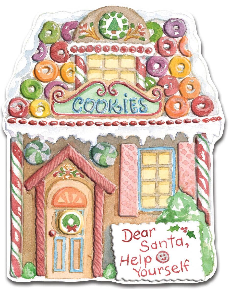 Seasonal Christmas Greeting Card Gingerbread House