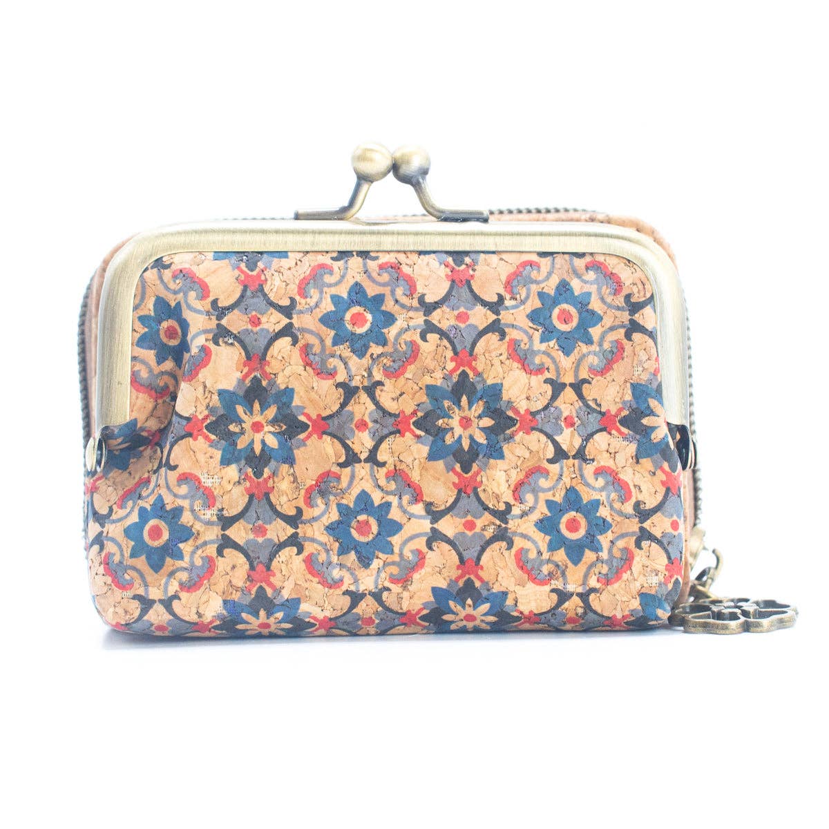 Cork card Wallets with Floral Print Patterns Purse BAGF-037