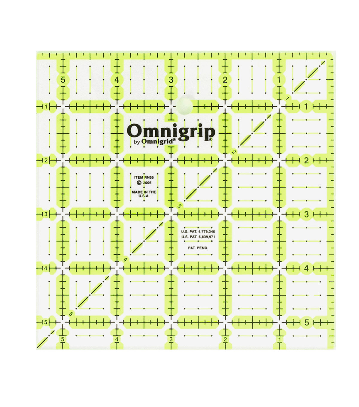 Omnigrid Neon Square Ruler, 5-1/2" x 5-1/2"