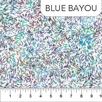 Banyan Batiks BFF  Blue bayou Fabric by the Yard