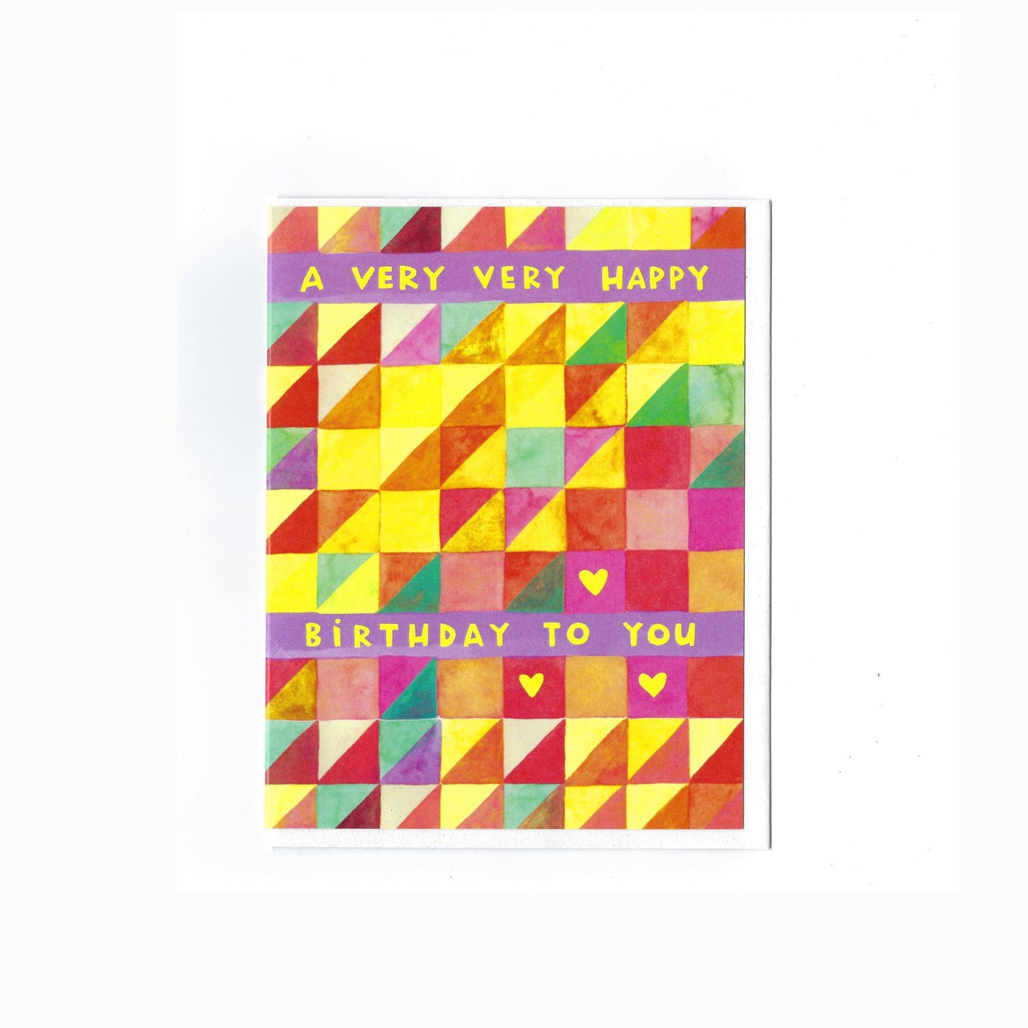 A Very Happy Birthday To You - bright colorful quilt card