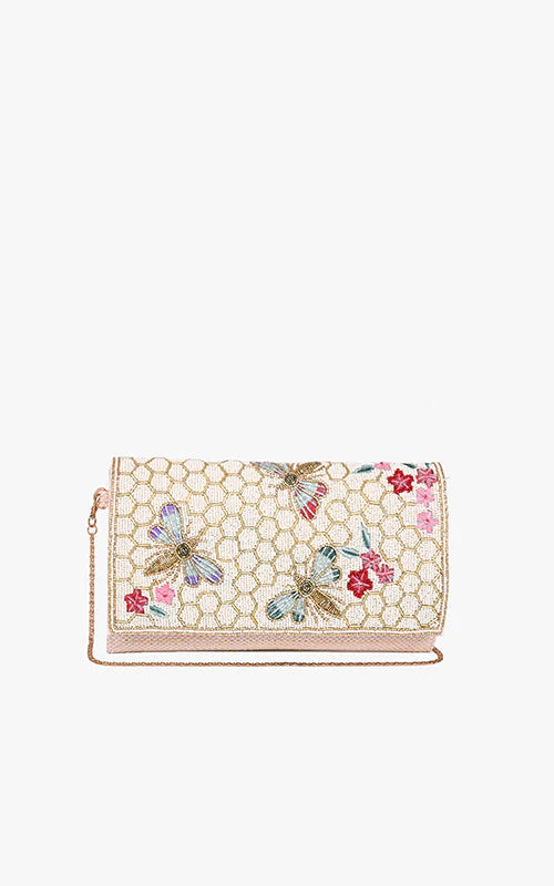 Rose Garden Golden Bee Clutch