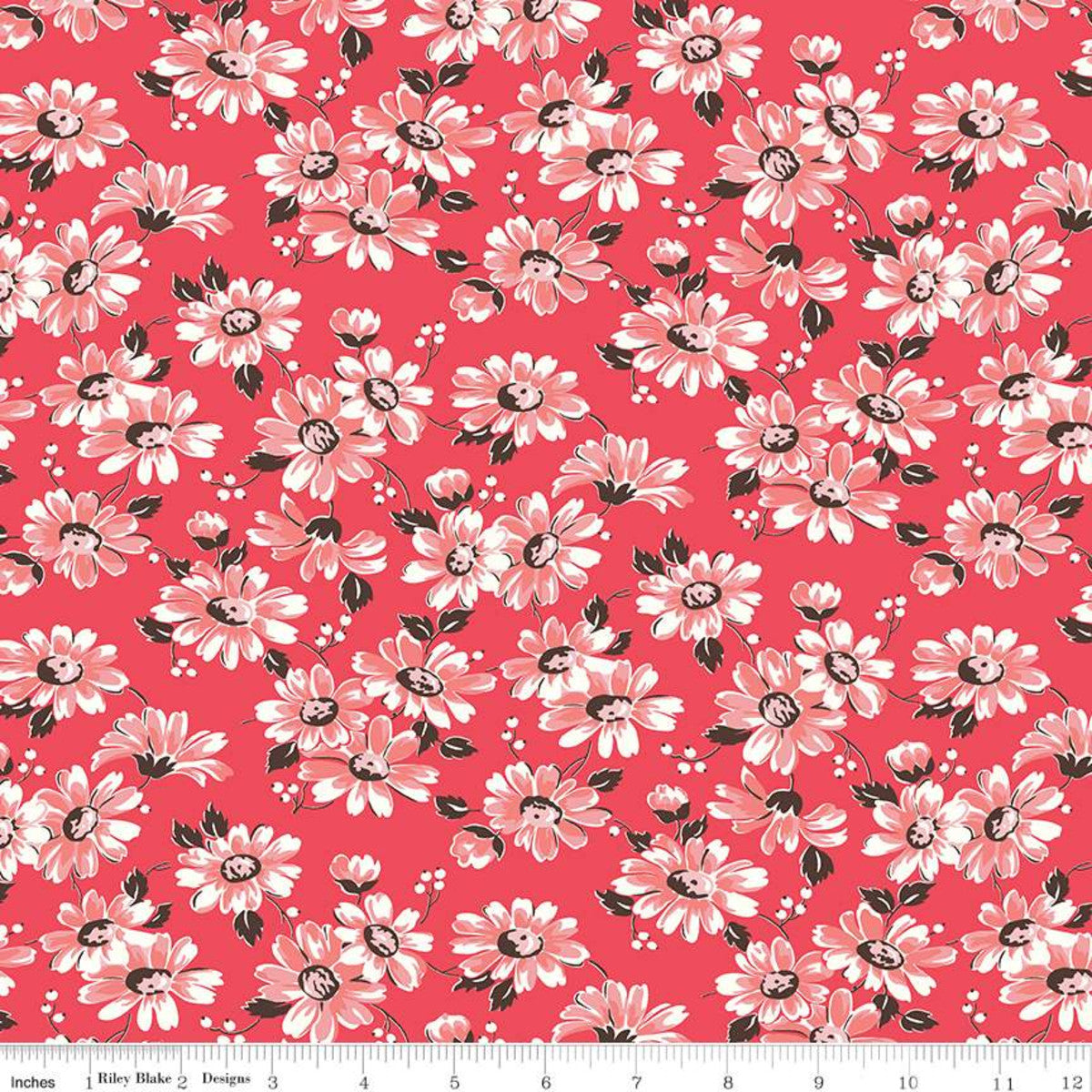 Flea Market Floral Cayenne fabric by the Yard-online only