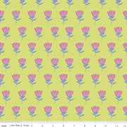 Mulberry Lane Tulips Lime Fabric by the yard