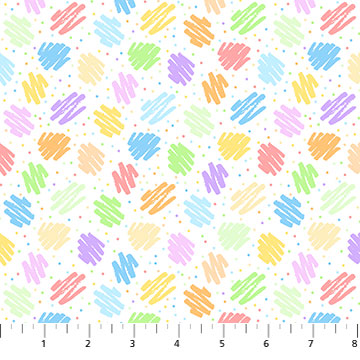 Dino Days Multi Scribbles Fabric by the yard-