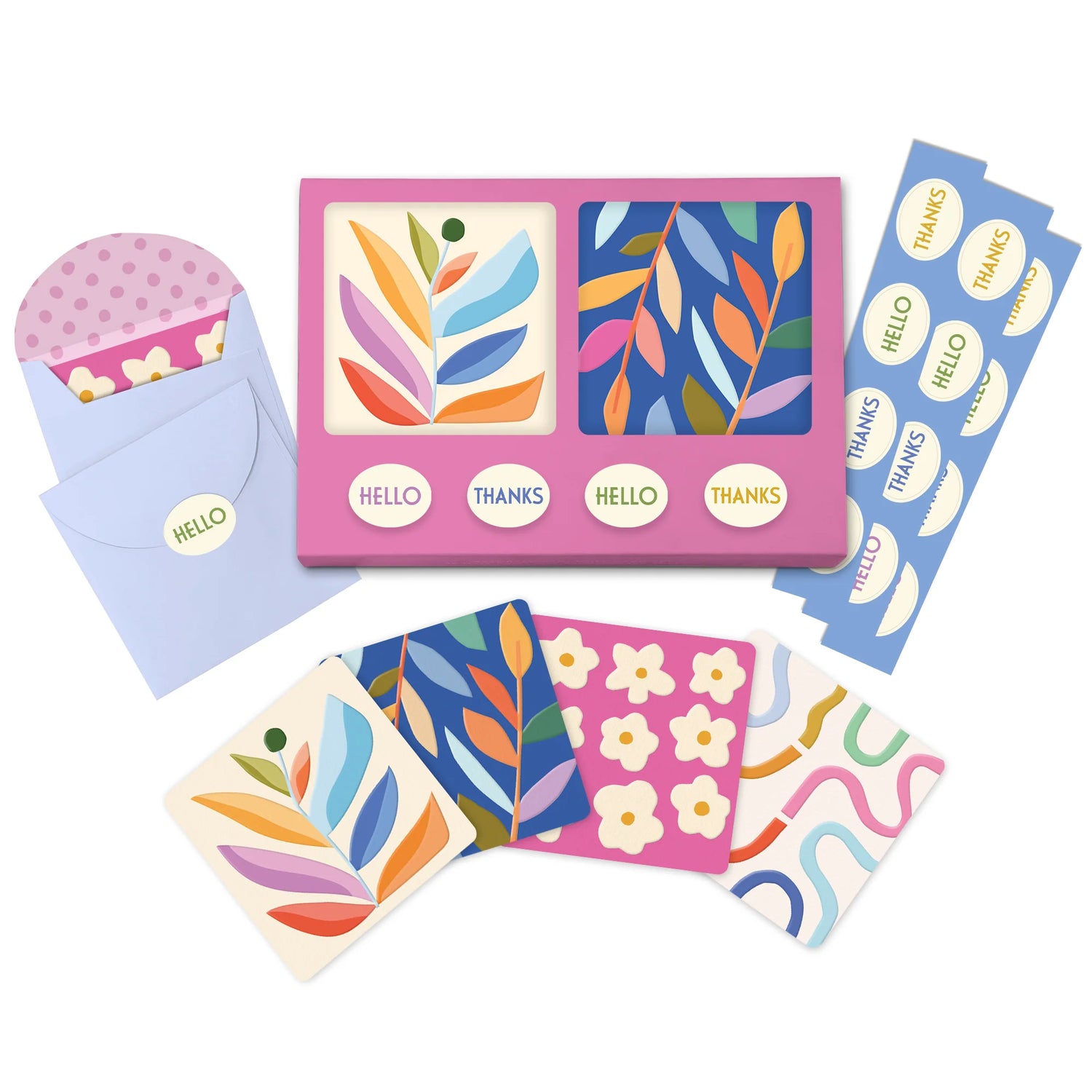 Kaleidoscope Garden Mini Note Card Set with Stickers