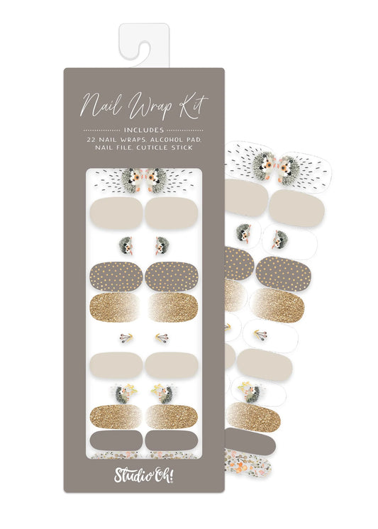 Hedgehogs Mani Nail Wrap Kit