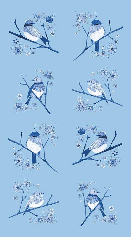 Sunshine & Dewdrops Birds Panel Sky-