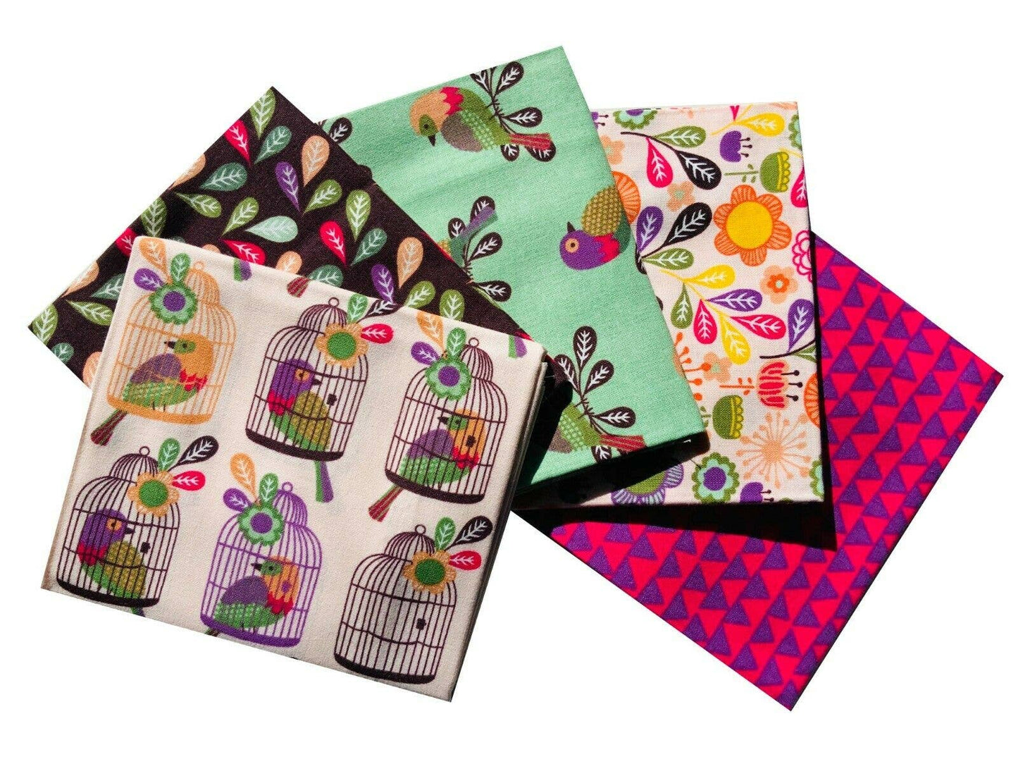 Meadow Birds Fat Quarter Bundle, 5pc