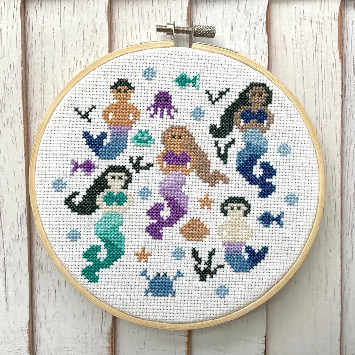 Mermaids Counted Cross Stitch DIY KIT