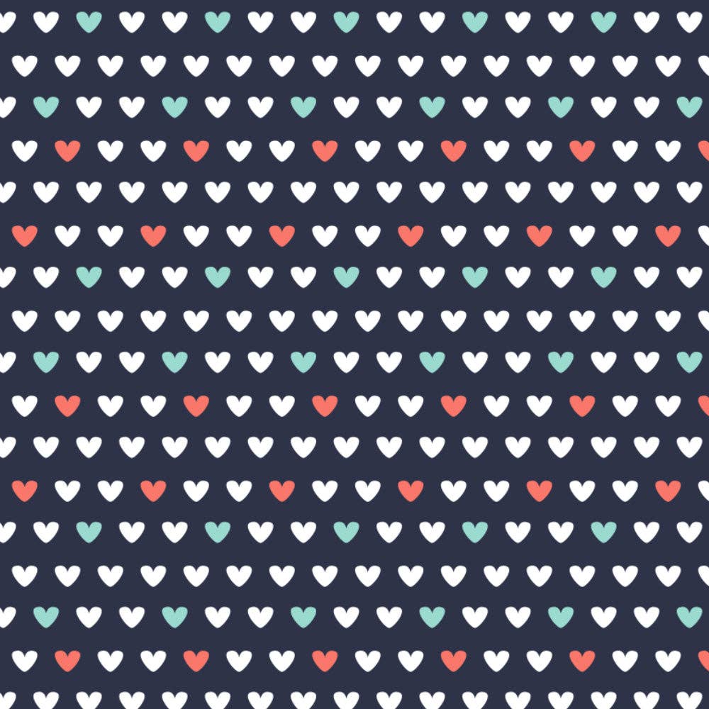 Hearts - Printed Flannel -100% Cotton Flannel by the yard-online only