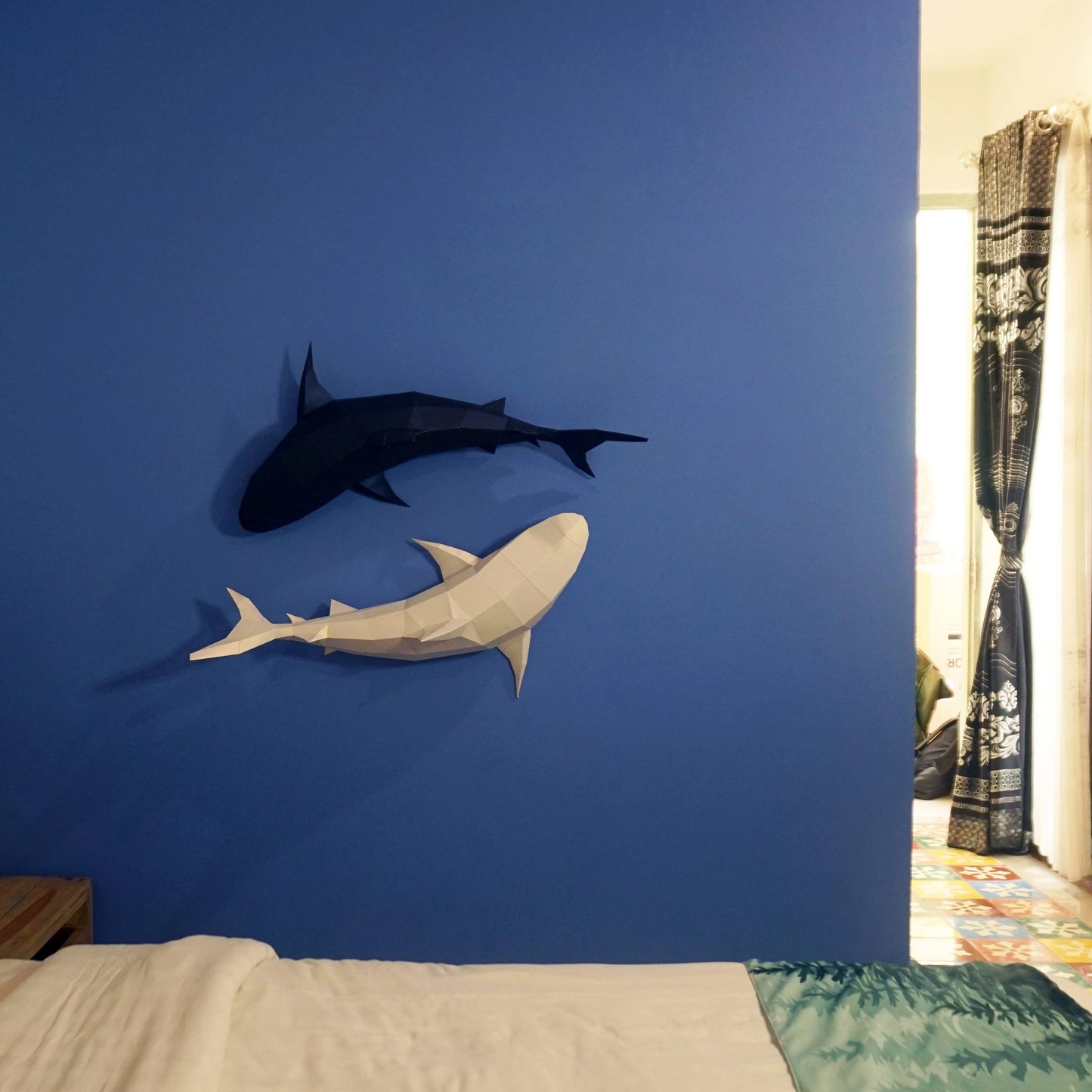 Tiger Sharks 3D PaperCraft Wall Art, PaperCraft Model