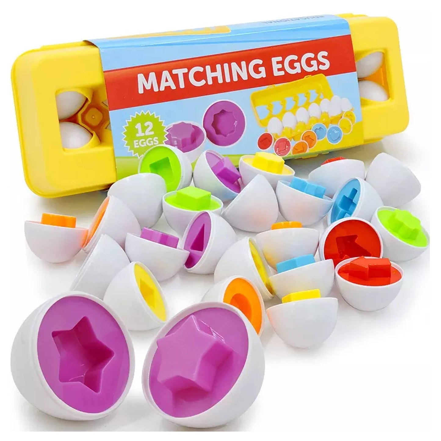Match Up Eggs Early Education Learning Toy For Kids