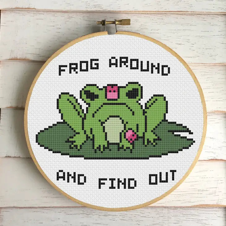 Frog Around Cross Stitch KIT