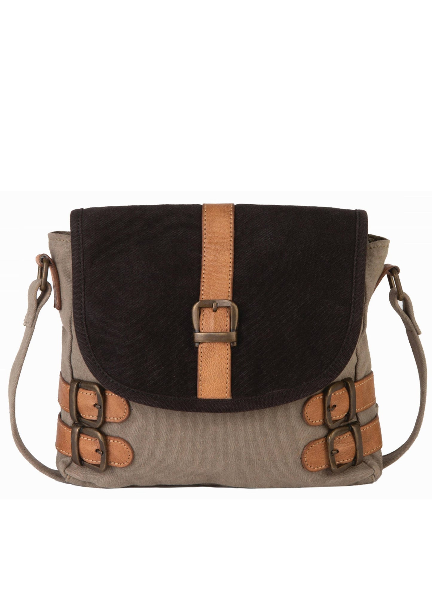 Buckled Up Up-Cycled Canvas Crossbody, M-5306