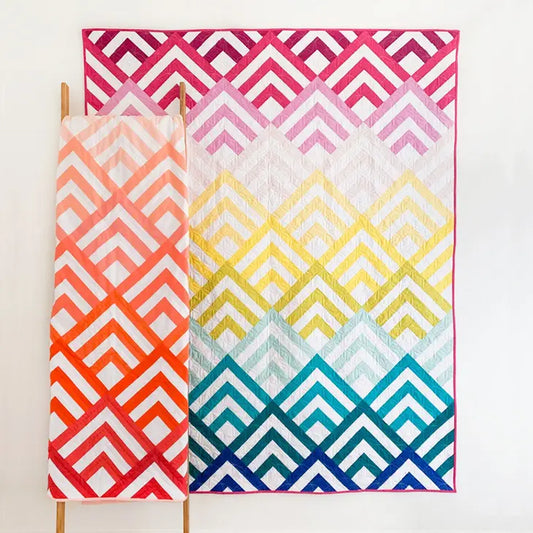 Cabin Peaks, quilt pattern printed
