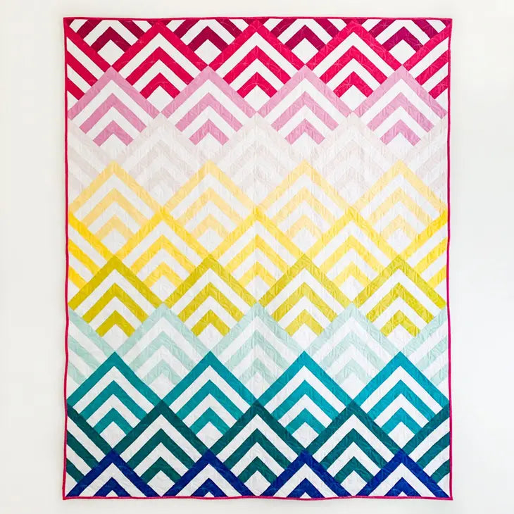 Cabin Peaks, quilt pattern printed