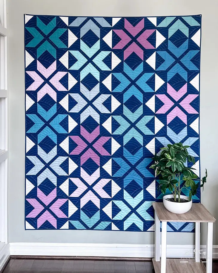 Chevron Stars Quilt Pattern - PRINTED