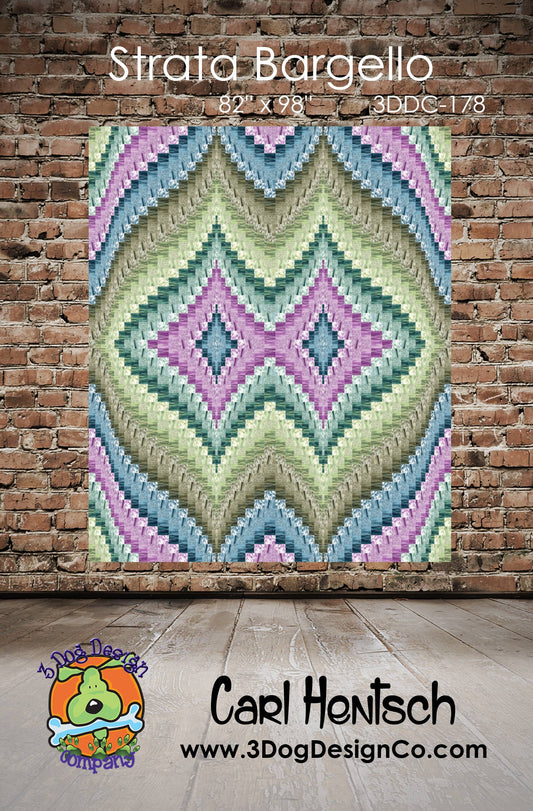 Strata Bargello, printed quilt pattern