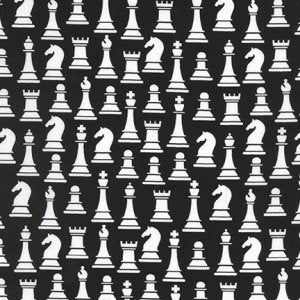 Checkmate Black Fabric by the yard