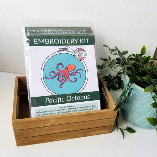 Pacific Octopus Embroidery Kit