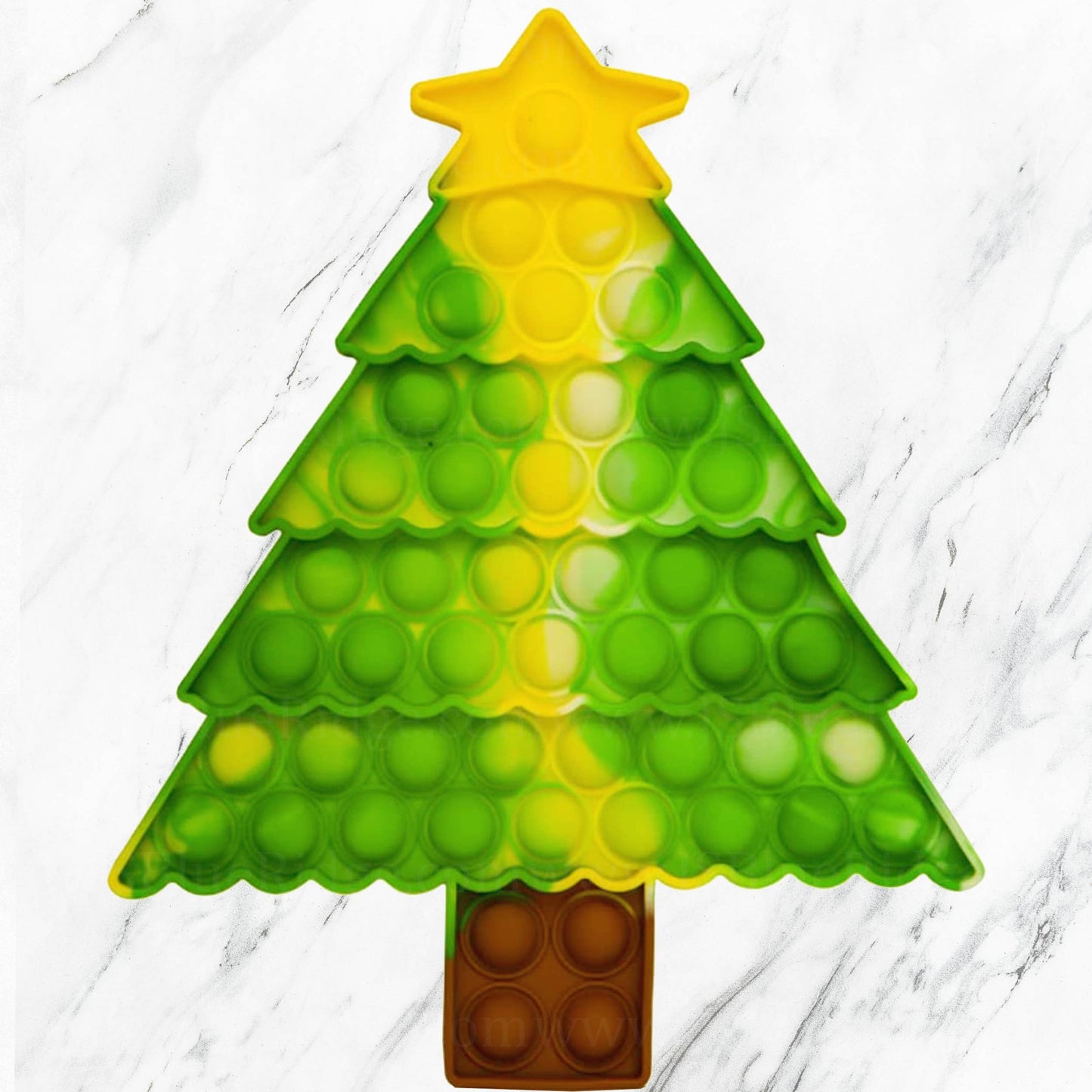 Christmas Tree with Star Patch Pop It Fidget Kids Toy