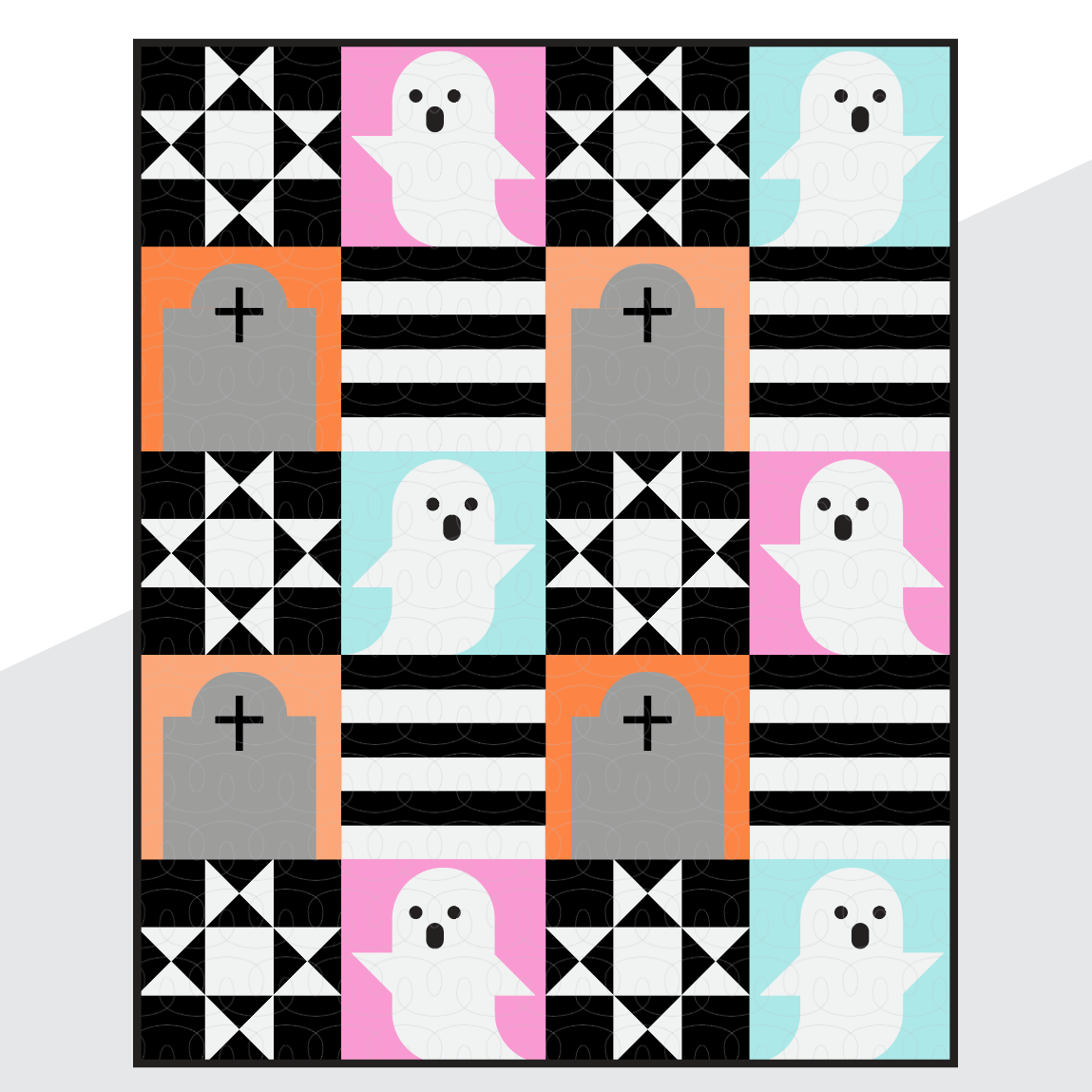 Ghost in the Graveyard Quilt Pattern - Printed Booklet