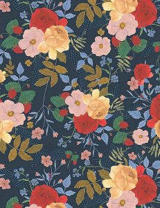 Country Cottage Large Florals Fabric by the Yard