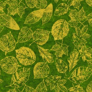 Shades of the Season Green Leaves Fabric by the Yard