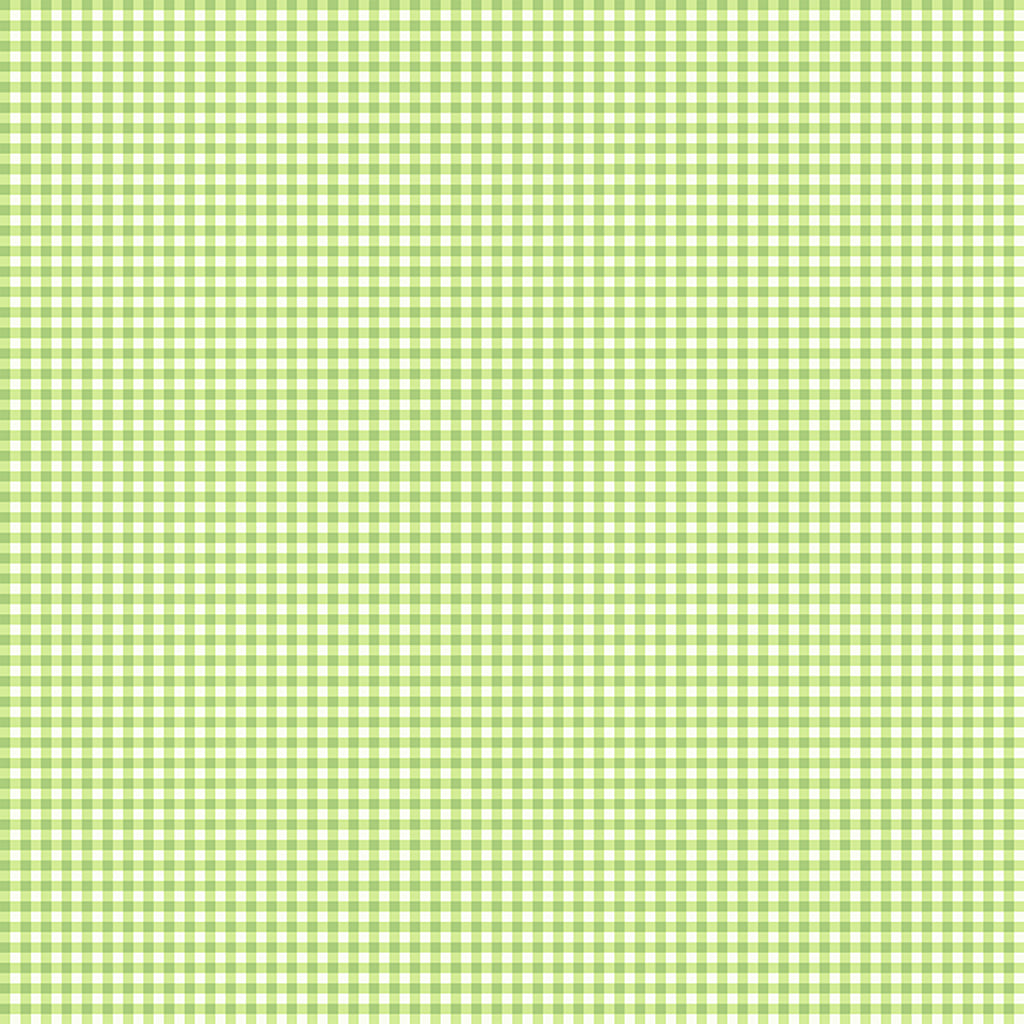 Gingham Check Light Green Fabric by the Yard