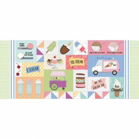 Bench Pillow Kit Two Scoops, fabric for top, borders & backing