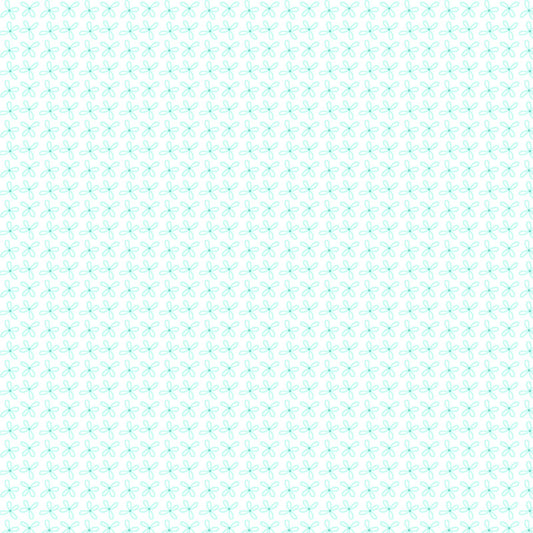Contempo at Home fabric by the yard loopy daisy teal