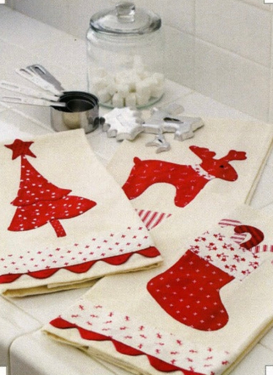 Tia the season tea towel pattern