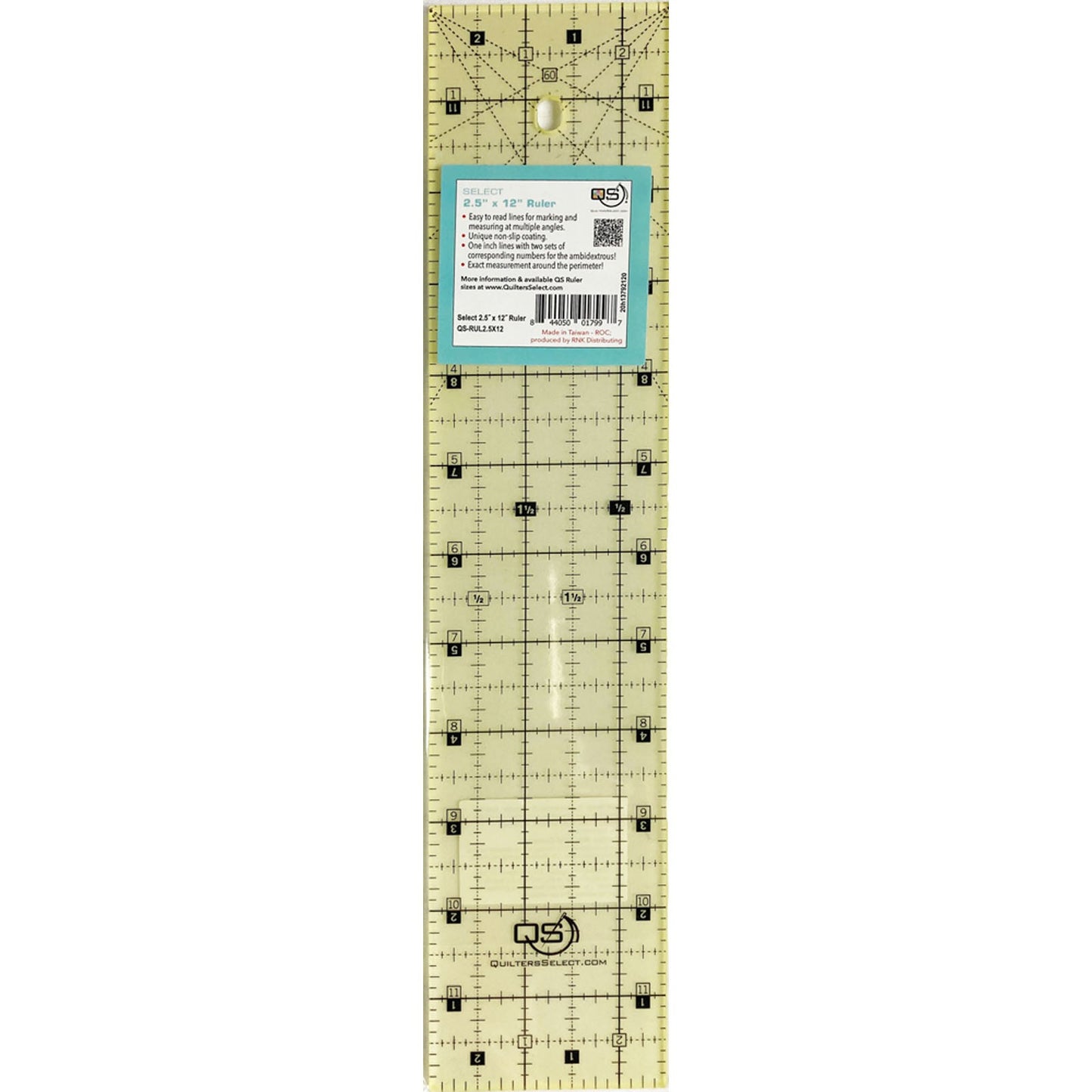 Quilters Select 2-1/2" x 12" Ruler