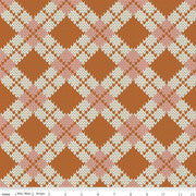 Forest Friends Argyle Auburn Frost Fabric by the Yard