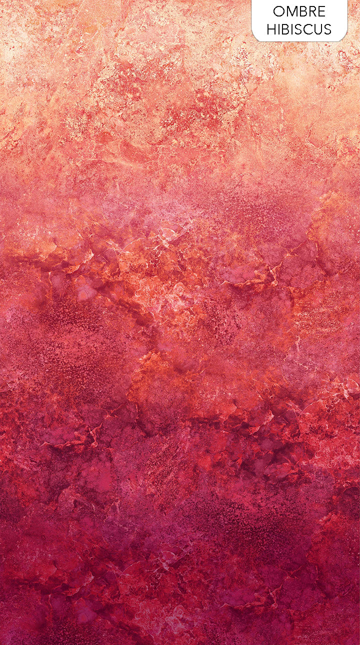Stonehenge Ombré Hibiscus Fabric by the yard