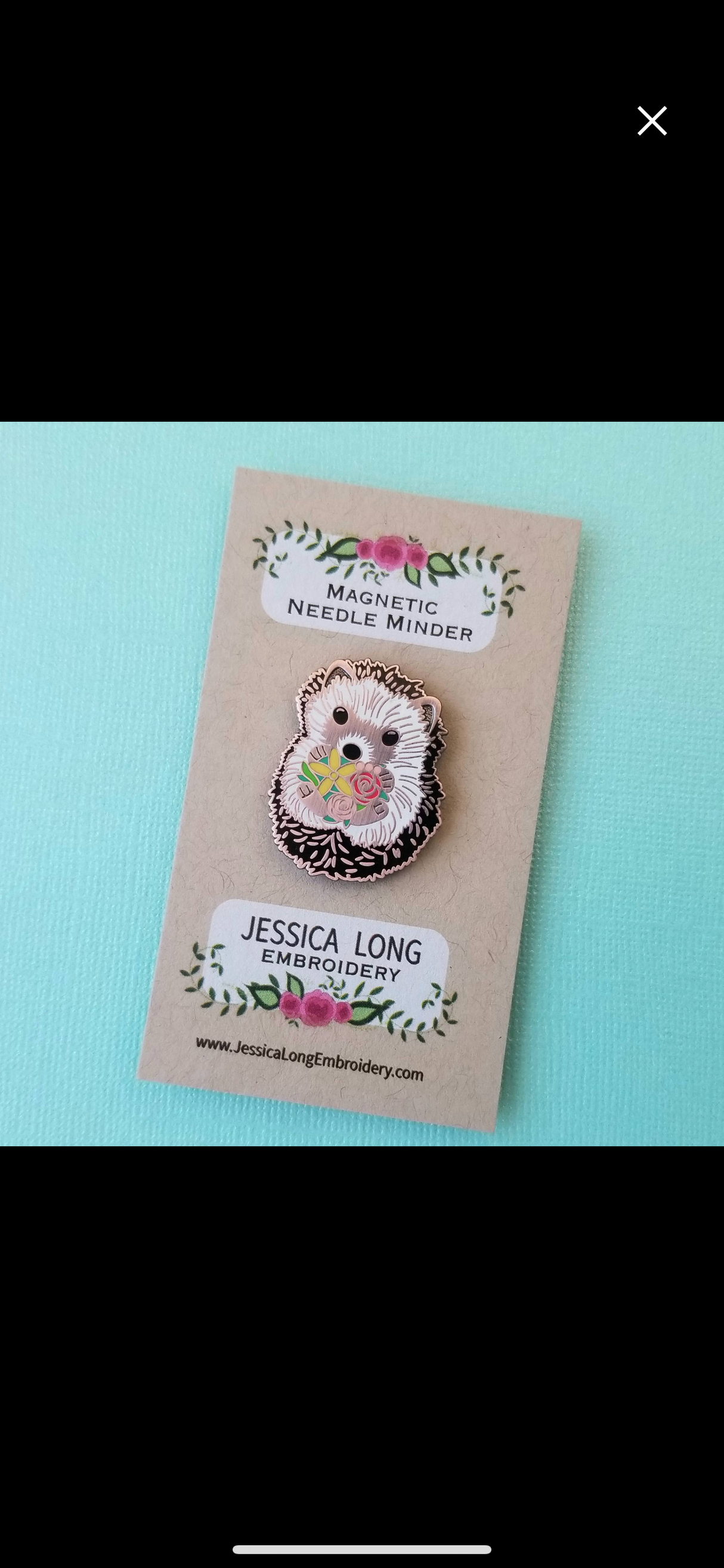 Hedgehog Enamel Needle Minder