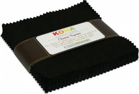 5 in Squares Kona Solids Black