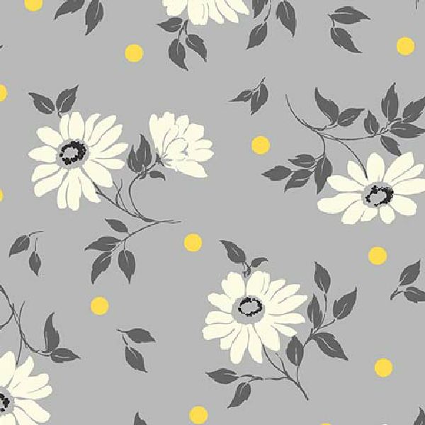 Ups-A-Daisy fabric by the yard-gray dot