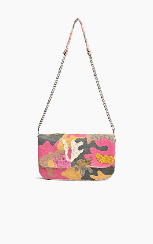 Pink Camo Crossbody Handbag