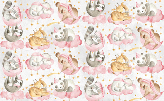 River's Bend - Sweet Dreams - Sleepytime - Pink Fabric by the Yard-online only